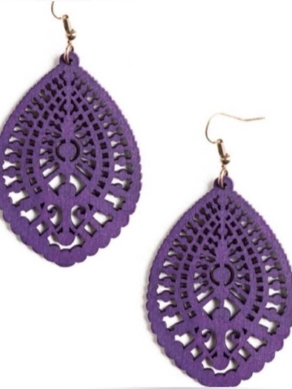 🆕 Plum Purple Wood Earrings